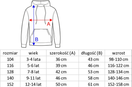 Bluza dziecięca z kapturem gekon orzęsiony